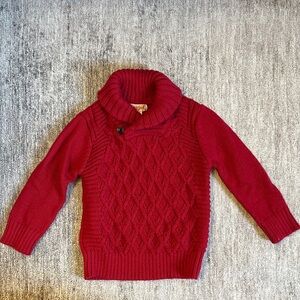 Cat & Jack Cherry Red Knit Sweater